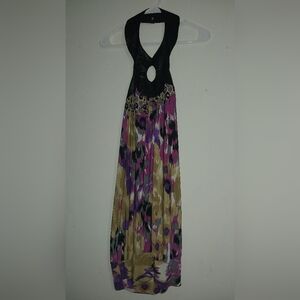 Multicolor Mini Halter Dress